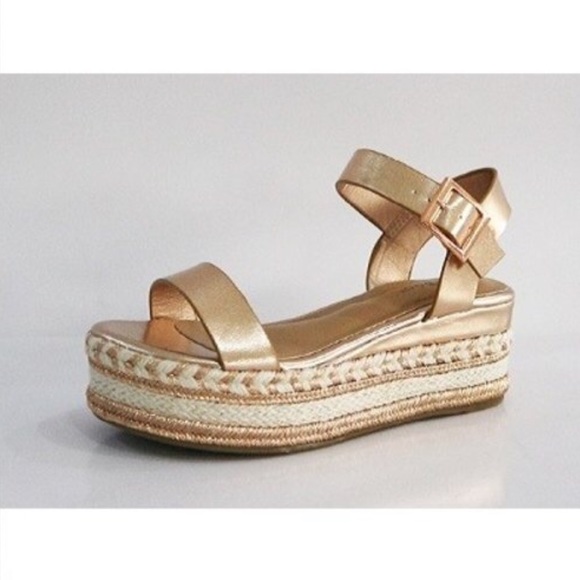 Espadrilles Gold Sandals - Picture 2 of 2
